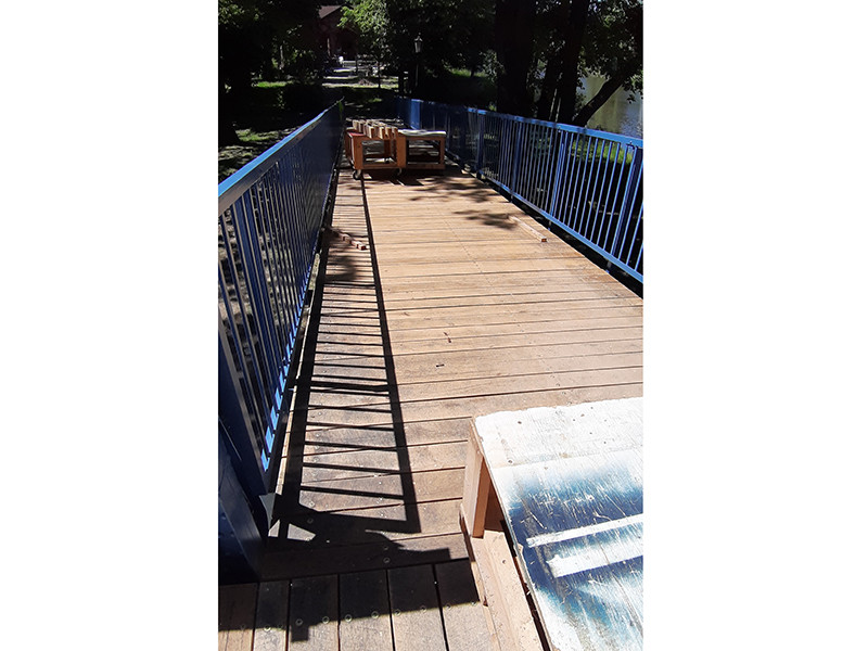 CITY OF PÍSEK, FOOTBRIDGE OVER THE OTAVA RIVER
