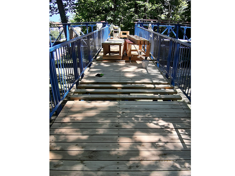 CITY OF PÍSEK, FOOTBRIDGE OVER THE OTAVA RIVER