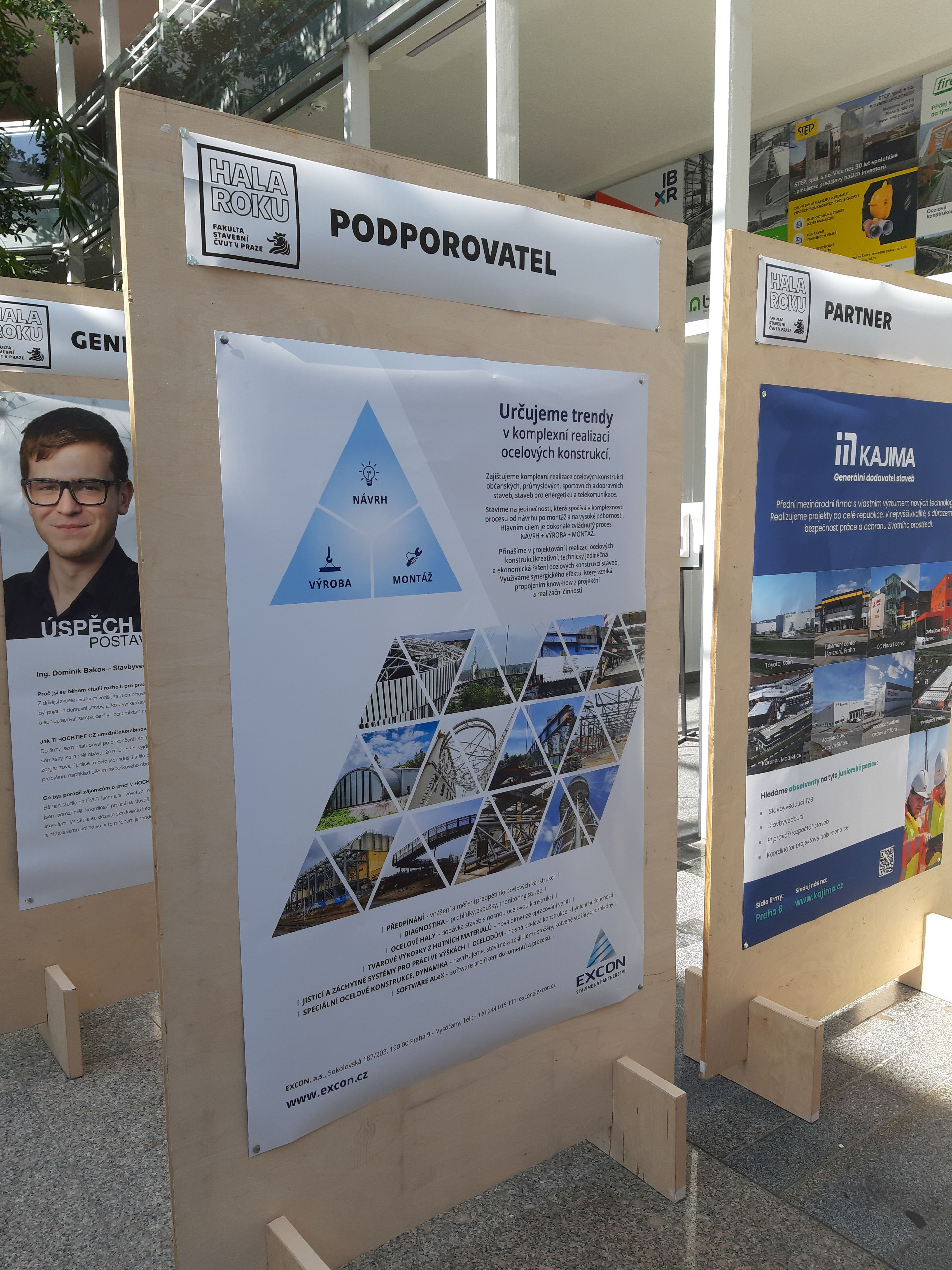 Jedním z podporovatelů studentské soutěže Hala roku 2023 byla i společnost EXCON