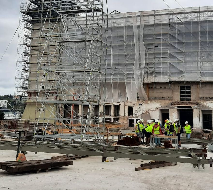 Exkurze zaměstnanců na stavbě Rekonstrukce a dostavby Průmyslového paláce v Praze - Holešovicích