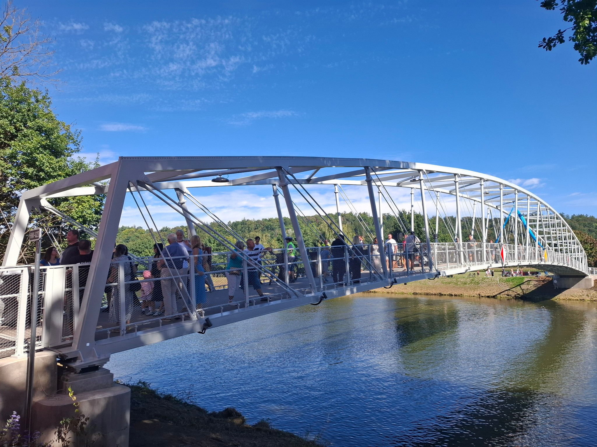 Slavnostní otevření lávky pro pěší a cyklisty v Hluboké nad Vltavou