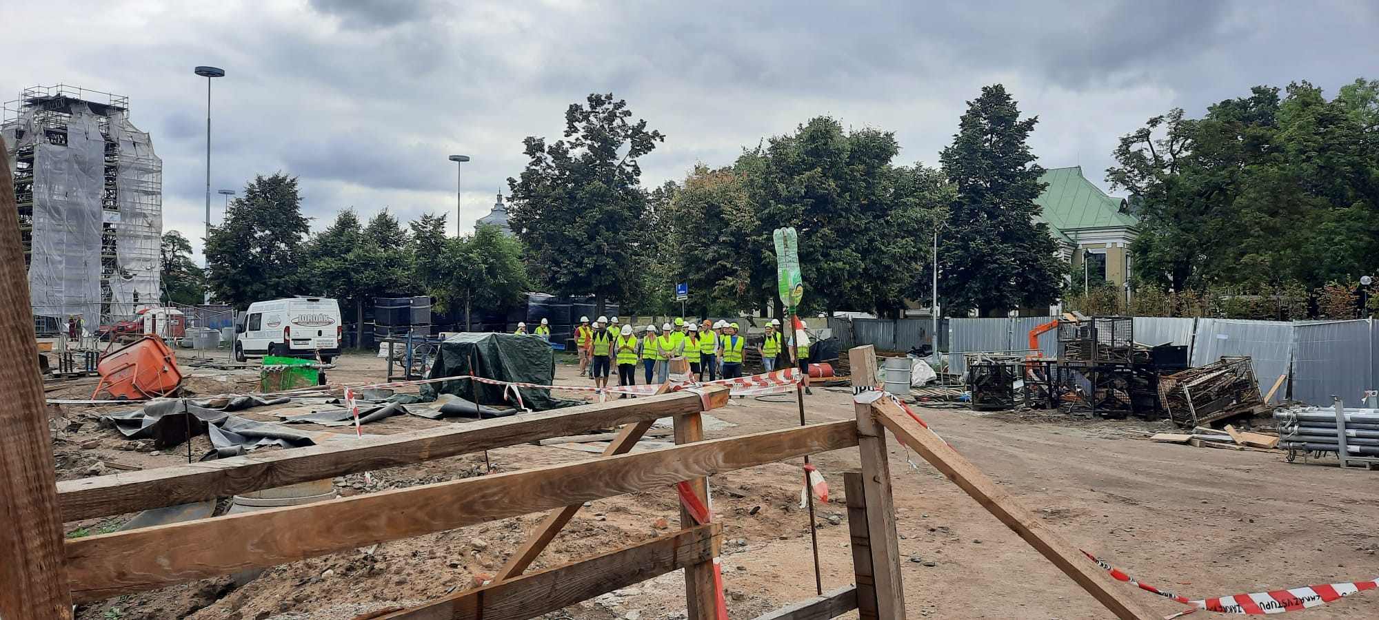 Exkurze zaměstnanců na stavbě Rekonstrukce a dostavby Průmyslového paláce v Praze - Holešovicích