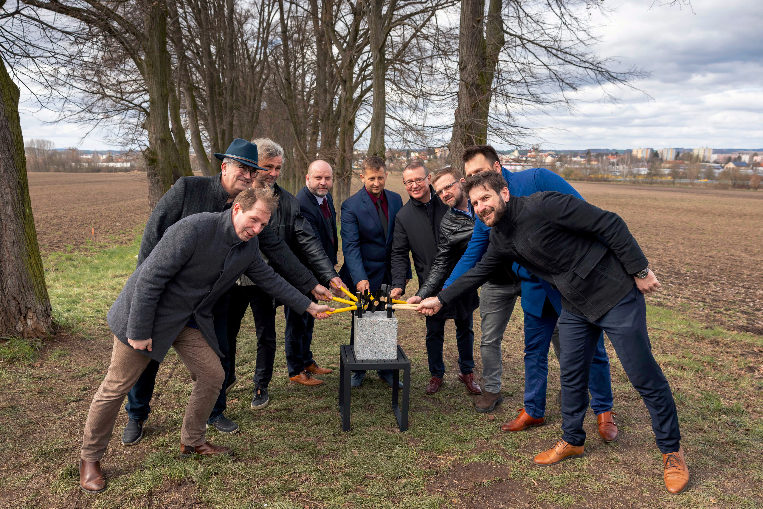 Slavnostní zahájení stavby lávky, Mnichovo Hradiště