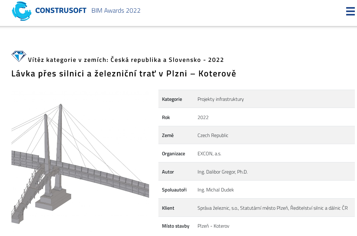EXCON patří mezi vítěze soutěž Construsoft BIM Awards 2022