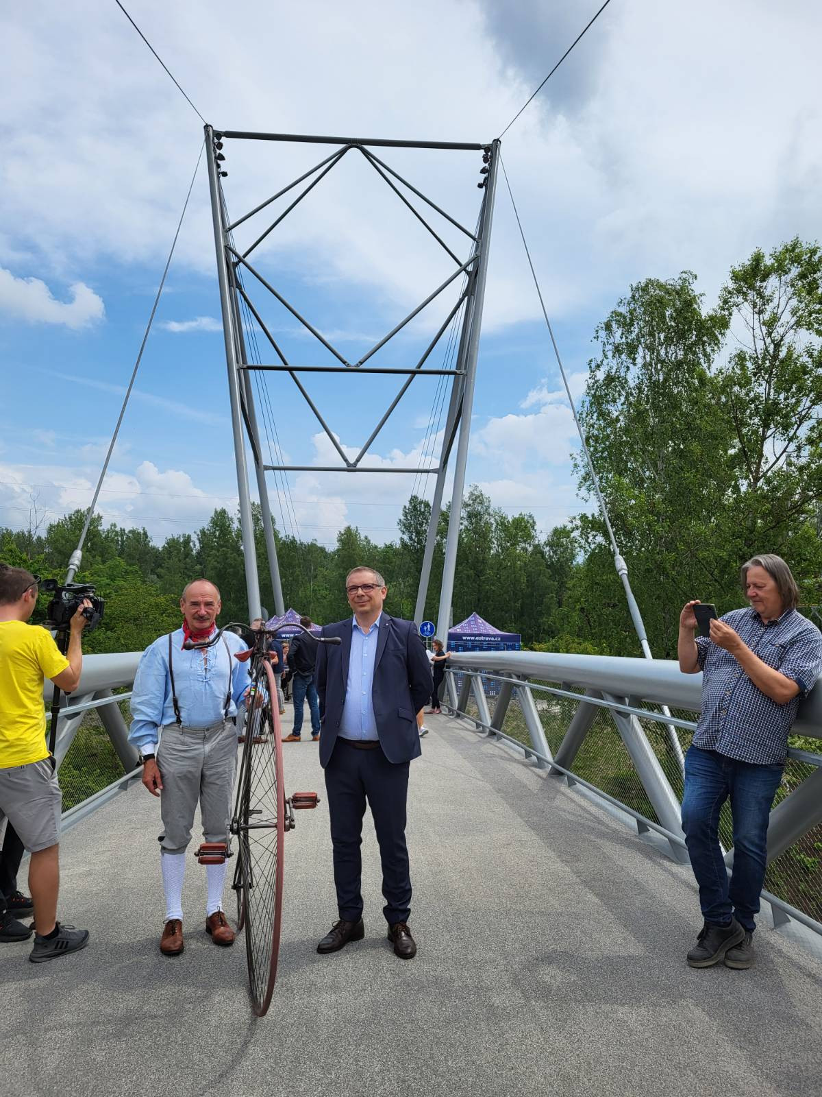 Slavnostní otevření lávky spojující centrum Ostravy s Dolní oblastí Vítkovic