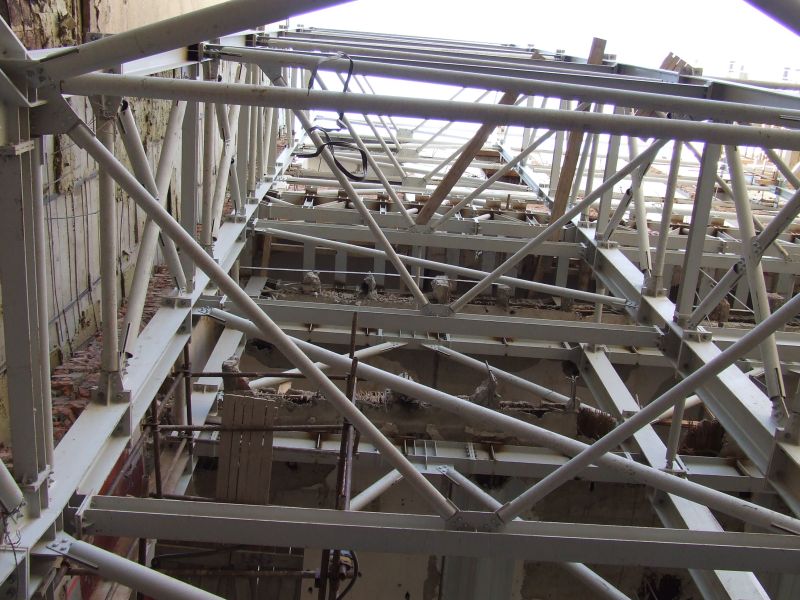 Reconstruction of the building, Wenceslas Square No.9 - Temporary supporting steel structure