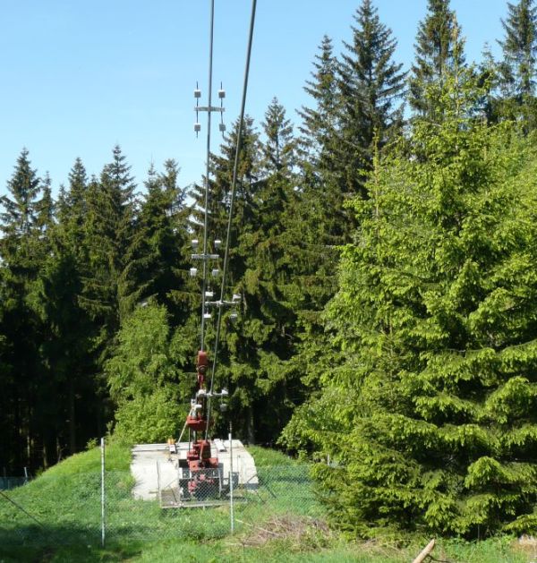 Change anchorage ropes of antenna mast of Kleť