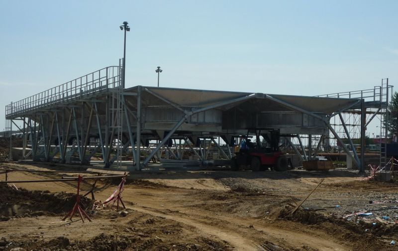 ZKP at KS01 Velké Kapušany - erection of the gas cooler