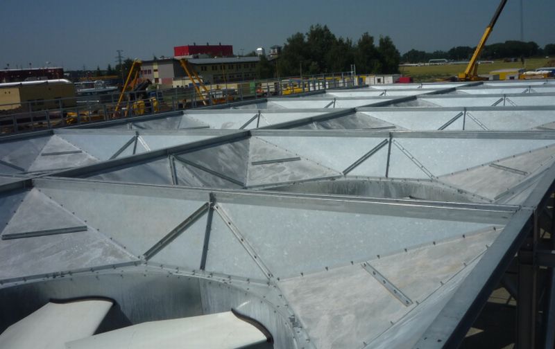 ZKP at KS01 Velké Kapušany - erection of the gas cooler