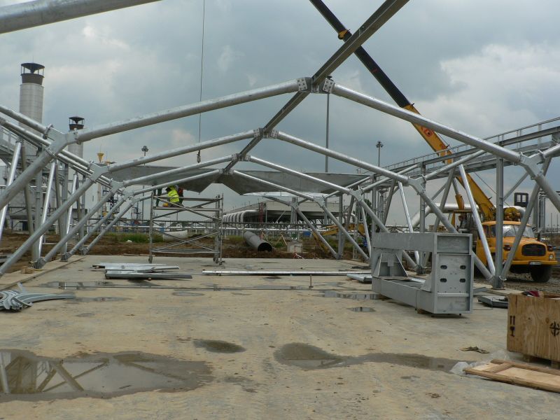 ZKP at KS01 Velké Kapušany - erection of the gas cooler