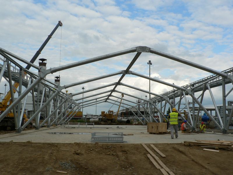 ZKP at KS01 Velké Kapušany - erection of the gas cooler