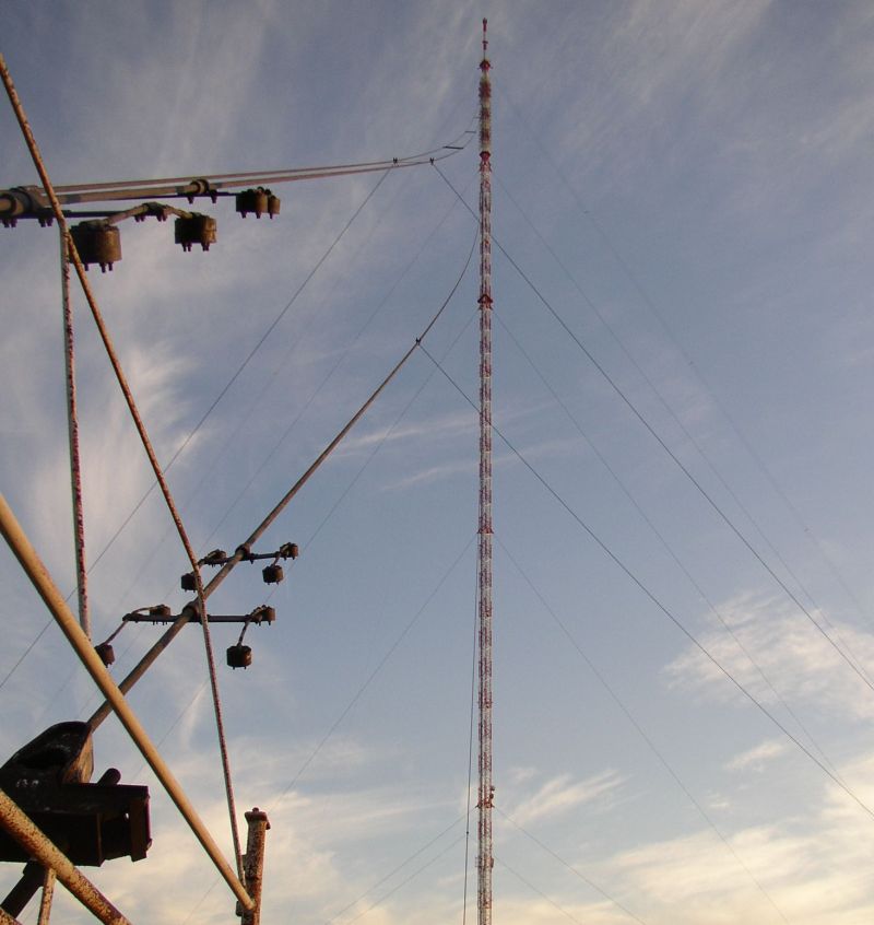 Replacement of steel guy ropes of the mast Krašov