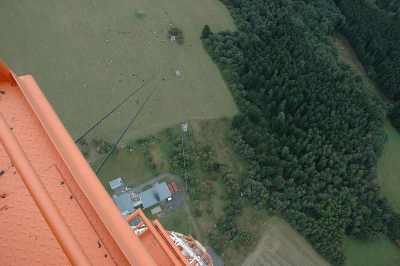 Replacement of steel guy ropes of the mast Krašov