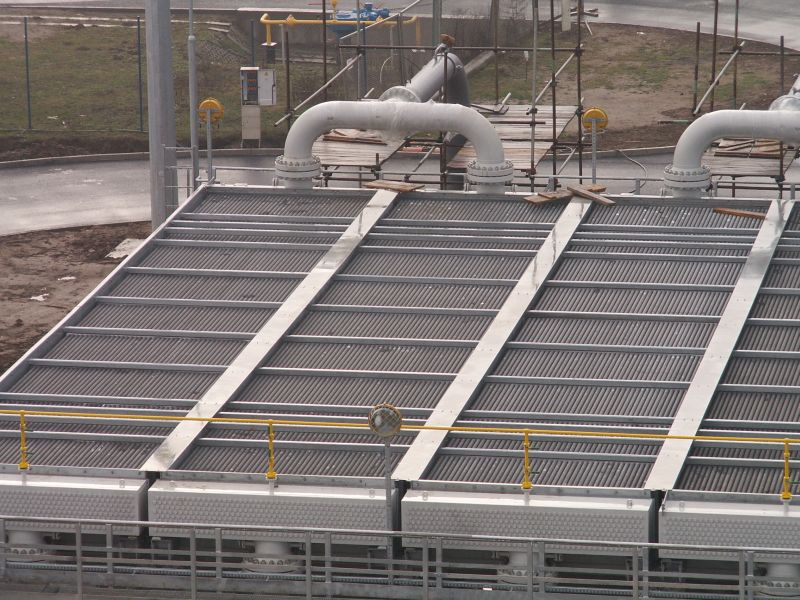 ZKP at KS01 Velké Kapušany - erection of the gas cooler