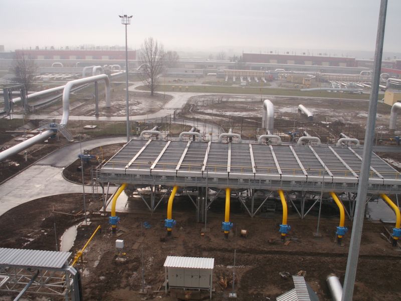 ZKP at KS01 Velké Kapušany - erection of the gas cooler