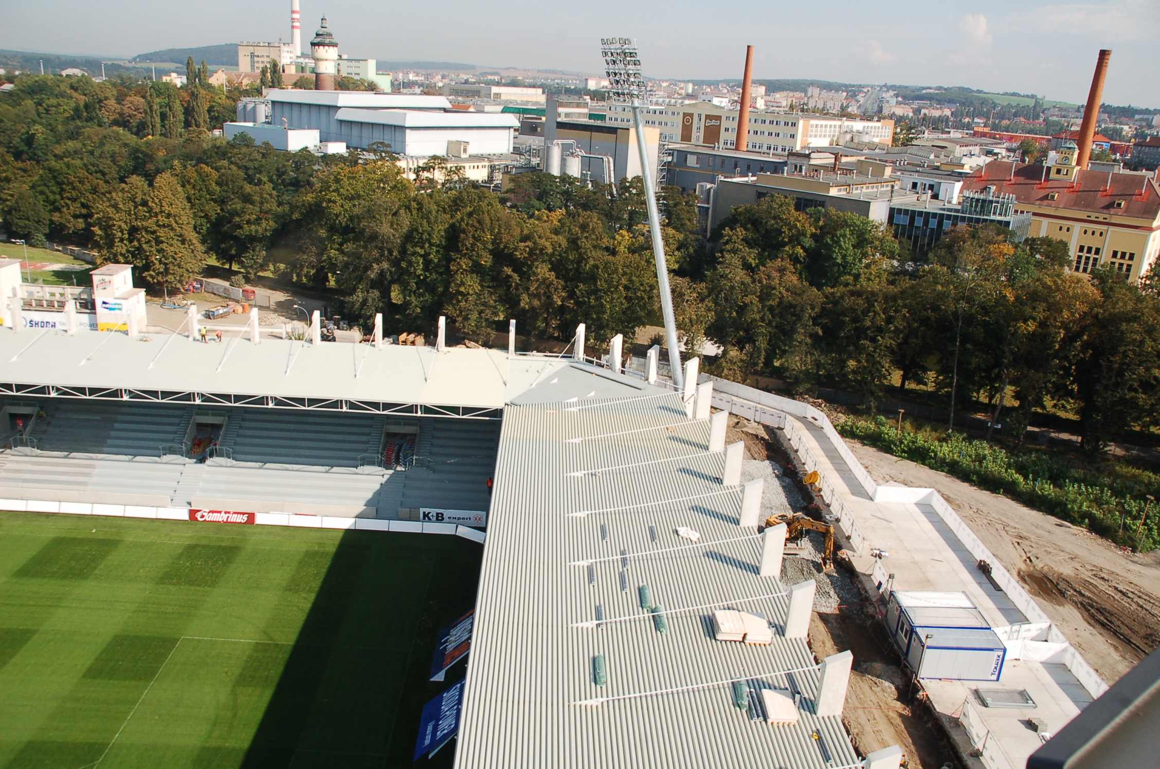 Fotbalový stadion Plzeň – střešní konstrukce