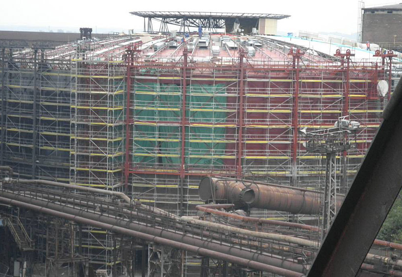 Reconversion of the steel structure of the „Gas holder“ in Vítkovice in multi-purpose hall
