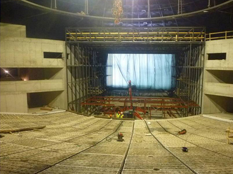 Reconversion of the steel structure of the „Gas holder“ in Vítkovice in multi-purpose hall