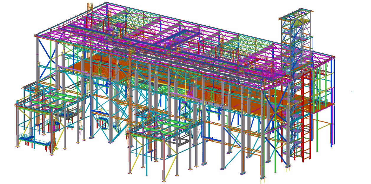 Power Plant Počerady, steel structures of engine new CCGT