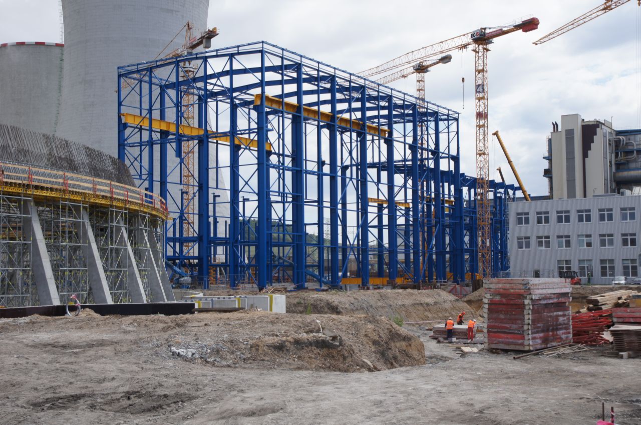 Power Plant Počerady, steel structures of engine new CCGT