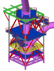 Steel structure for AXIAL Cyclone