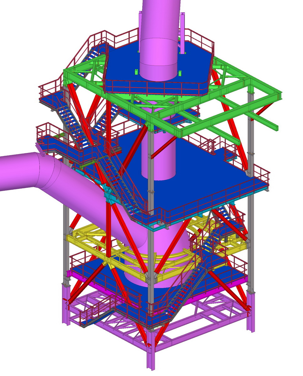 Steel structure for AXIAL Cyclone