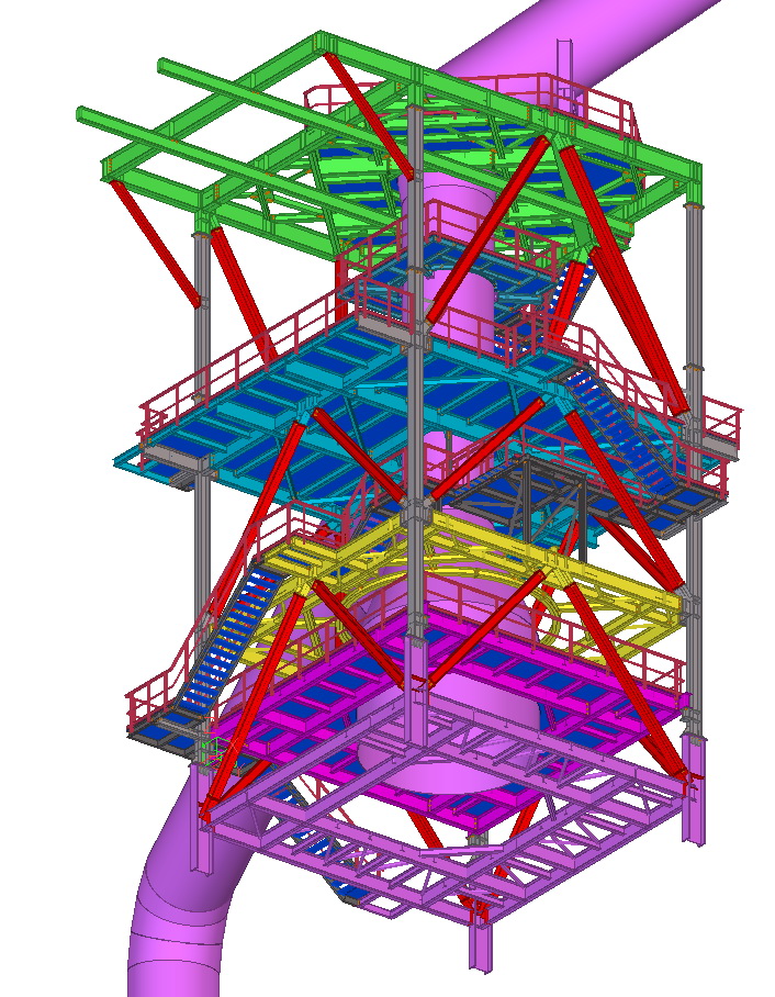 Steel structure for AXIAL Cyclone
