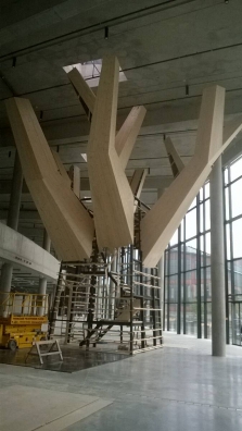 STC Ostrava ocelové konstrukce výstavních objektů "Strom a vesmír"